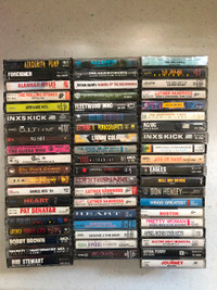 Vintage music cassette tapes