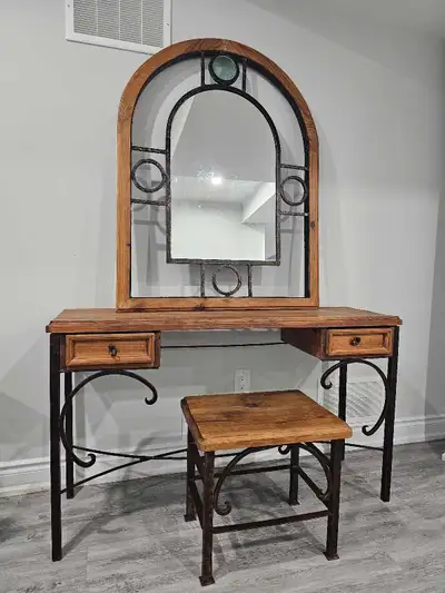 antique table / mirror set, View more