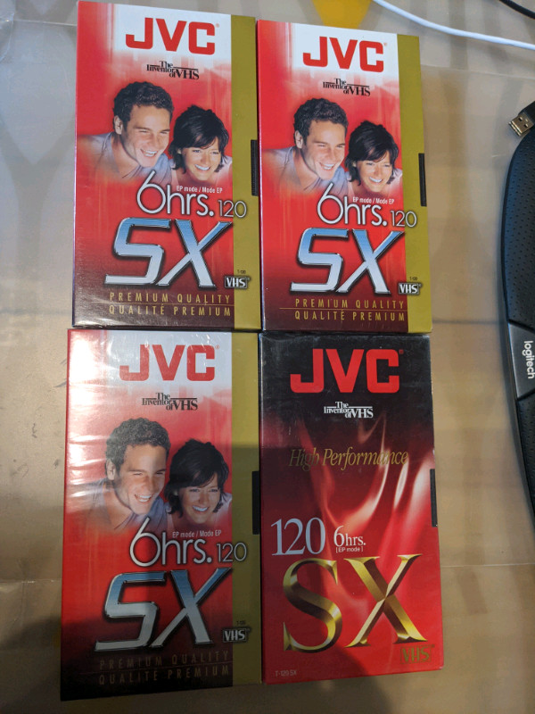 Four JVC VHS tapes, sealed in Other in City of Toronto