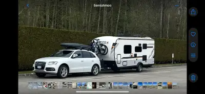 Light weight travel trailer, 3000 lbs, in excellent condition. Sleeps 3, Queen Murphy Bed plus dinet...