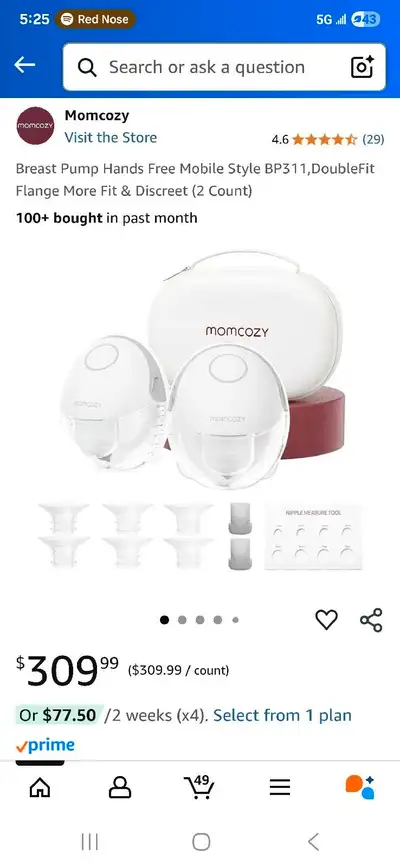 Momcozy Dual Breast Pump like new, View more