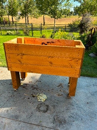Standing wood planter boxes