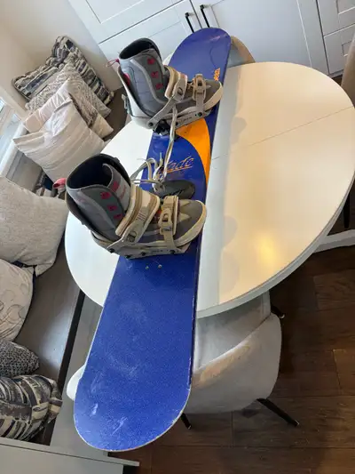 snowboard with boots and bindings , View more