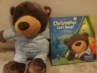 Christopher Can't Sleep Interactive Plush Bear and Book