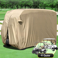 Waterproof Superior Beige Golf Cart Cover Fits Most Four-Person