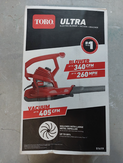 Electric Leaf Blower/Vacuum - Toro Ultra 340 CFM (Model 51619), View more