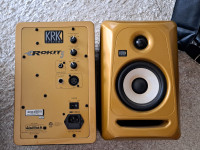 KRK Rokit 5 G3 studio monitor pair in limited edition gold 
