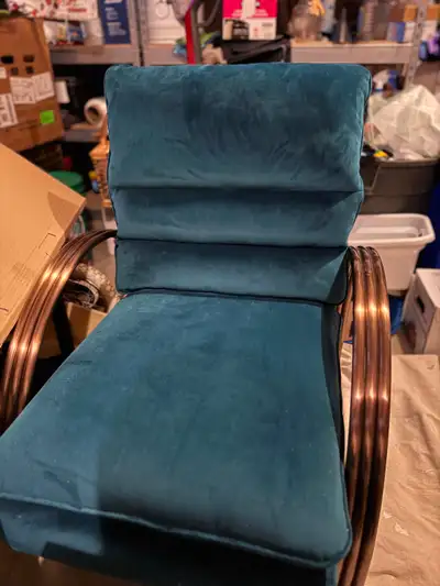 Accent chair- turquoise green velvet, View more