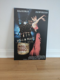 Large Wooden Moulin Rouge Movie Poster