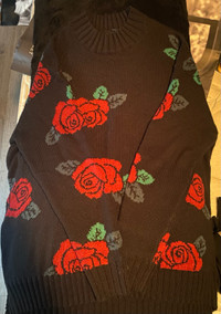 Sweater with roses 