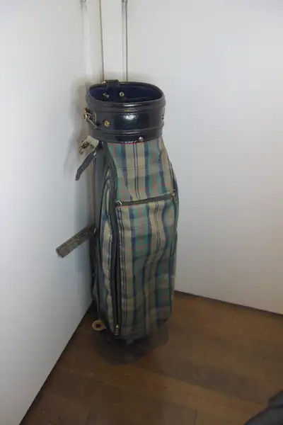 Vintage Slazenger Black And Plaid Golf Bag, View more