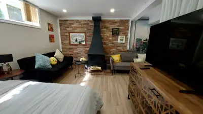 Open concept studio /bachelor basement apartment first time offered. Newly renovated. High ceiling....