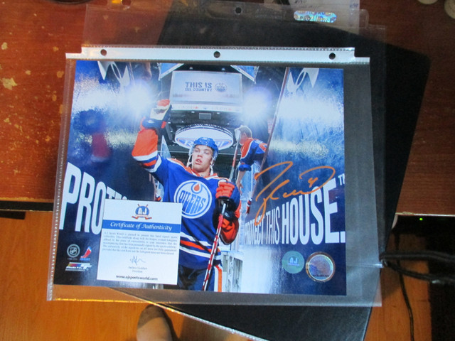 Taylor Hall autographed Edmonton Oilers 8x10 in Arts & Collectibles in City of Halifax