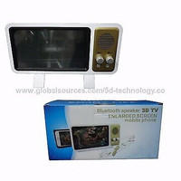  TV Shape Bluetooth speaker with mobile phone screen magnifier