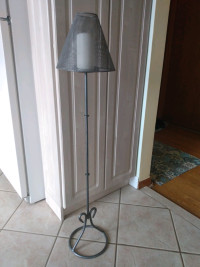 Heavy wrought iron candle stand