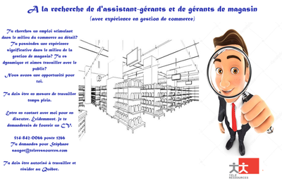 Assistant-gérant et gérant de magasin de commerce au détail, View more