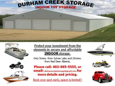 Protect your investment in our Clean, Safe Indoor Storage Facility. Most units are $75.00 per month....