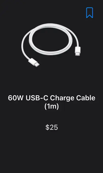 apple type c charging cable 1m, View more