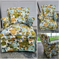 Comfy Compact Floral Accent Chair