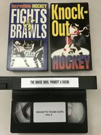 4 Hockey fight VHS videos