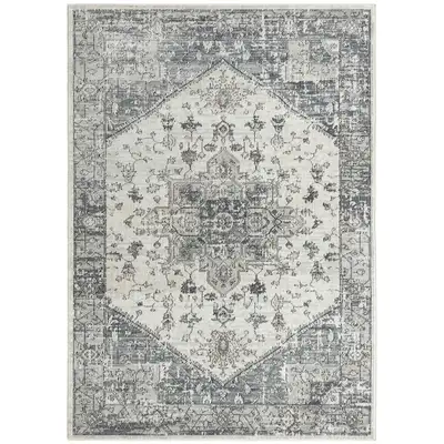 Boho Grey Area Rug - 5.2ft x 7.2ft - Brand New, View more