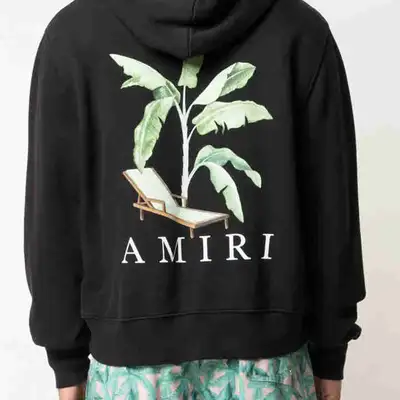 AMIRI Black Palm Tree Graphic Hoodie, View more