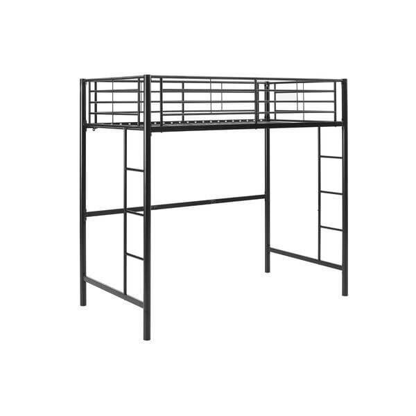 Metal Twin Over Loft Bunk Bed, Twin Size, Black in Beds & Mattresses in Kitchener / Waterloo - Image 3
