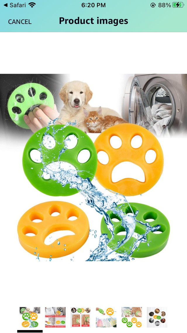 Pet Hair Remover for Laundry, Dog Hair Remover - 4pcs Reusable in Accessories in Saskatoon - Image 3