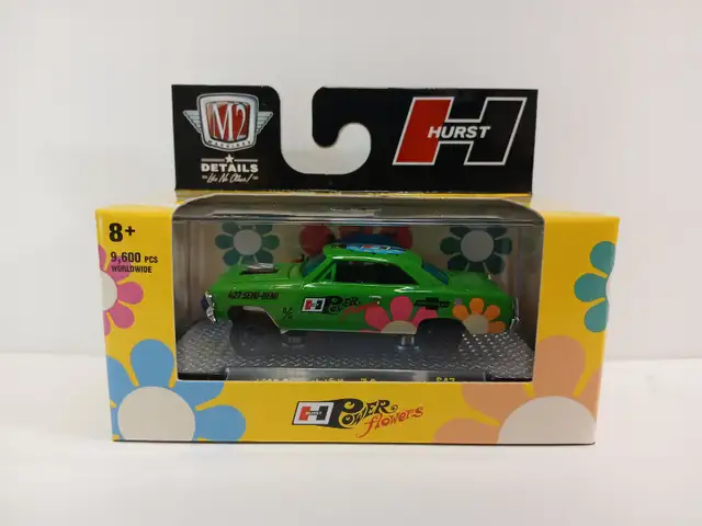 1967 Chevrolet Nova Gasser. 2022 M2 Machines Hurst Power Flowers
