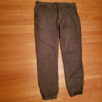 Men's Roots Khaki Green Cuffed Pants