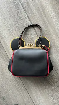Coach x Disney Black Leather Kisslock Bag