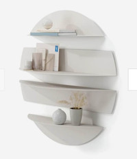 NEW-IN-BOX UMBRA Moon-Shaped Wall Shelf - WHITE