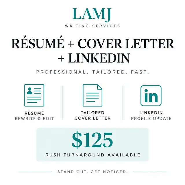 45-Minute Rush Résumé & Cover Letter Service