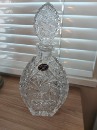 NEW Bohemian Crystal Decanter New with sticker 