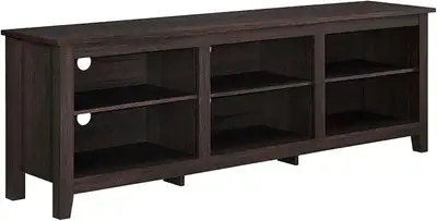 CLASSIC 6 CUBBY TV STAND up to 80" TV $280 Adjustable shelves Measurements 40.6D x 177.8W x 154.9H c...