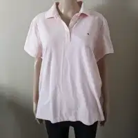 Tommy Hilfiger light pink polo shirt, women XXL