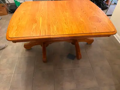 Antique Wood Dining Table & Chairs, View more