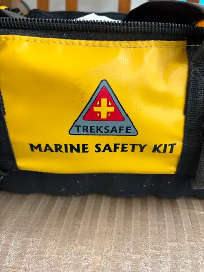 Marine safety kit. Comes with waterproof case. Has everything you need to be compliant.