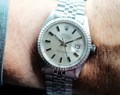 ROLEX DJ36 WIDE BOY Quick Set 1979 Ref:16030 Diameter:36mm Lug width:20mm Stainless steel case & bra...