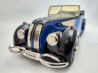 BMW 327 Cabriolet Wind Up Tin Friction Dealer Ed Schuco 1:18, View more