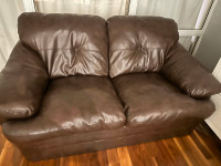 Comfy leather Sofa and Love Seat for sale in downtown Toronto