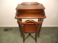 Antique telephone table with chair