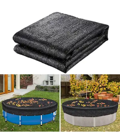 pdpdoc Pool Leaf Net Cover 24 ft Round, Fine Mesh Leaf Net for Above Ground Pool, Winter Pool Cover...