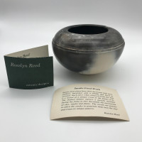 Rosslyn Reed Smoke Fired Grey Pottery Bowl
