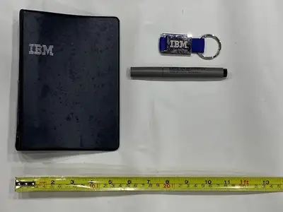 IBM Memorabilia - Binder, Keychain and Flashlight, View more