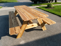 Cedar picnic tables 