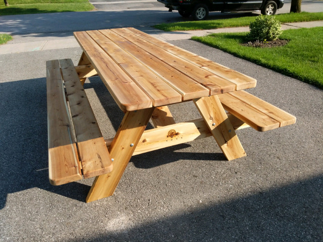Cedar picnic tables  in Patio & Garden Furniture in Peterborough