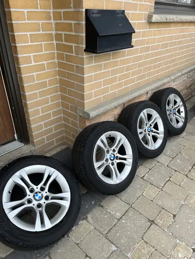 4 BMW 16” rims and tires for sale. Size is 205/55/r16 off a 2011 bmw 3 series. In great shape overal...