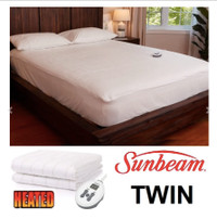 Sunbeam Heated Mattress Pad - Twin Size 39" x 75"- NEW