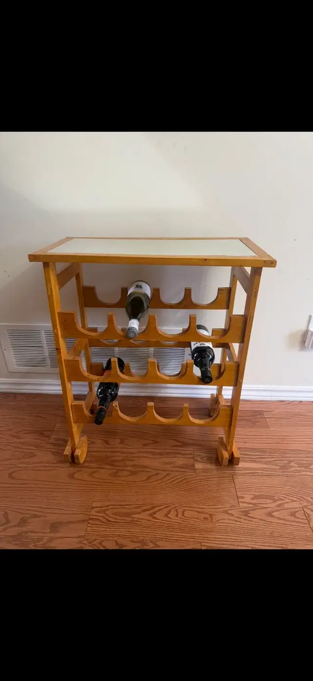 Wine Rack 12-Bottles with Mirror Top in Multi-item in Mississauga / Peel Region - Image 3